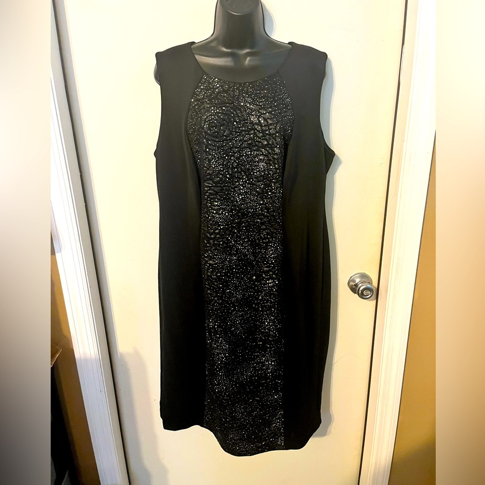 R & M Richards Women's Formal Party Cocktail Dress Black Sz 14W